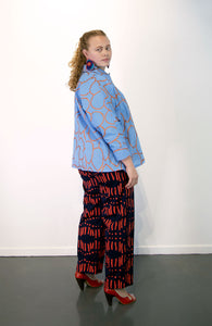 The Wide Pull-up Pants in Monsoon - Navy