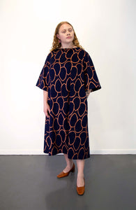The Pleated Tunic in Bunya Bunya - Navy